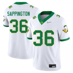 Atticus Sappington UO College Football Embroidery Men #36 Jerseys - White