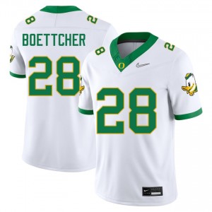 Bryce Boettcher Ducks #28 NCAA Men College Football Jersey - White