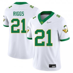 Da'Jaun Riggs Oregon College Football Mens #21 2025-26 Jersey - White