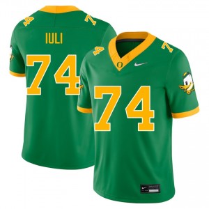 Dave Iuli The Ducks Mens #74 Stitched College Football Jersey - Green