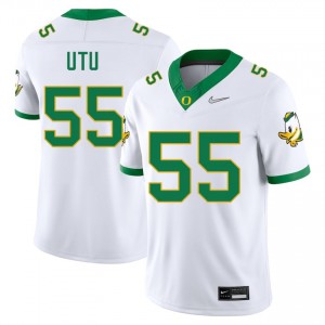 Douglas Utu Ducks College Football NCAA #55 Men's Jerseys - White