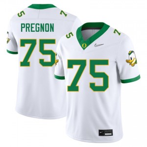Emmanuel Pregnon The Ducks Men #75 Replica College Football Jersey - White