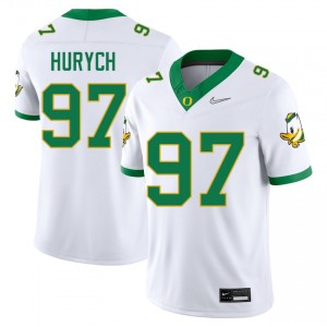 Gage Hurych Oregon College Football #97 Men Alumni Jerseys - White