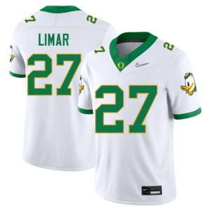 Jayden Limar Oregon College Football #27 Embroidery Men Jerseys - White