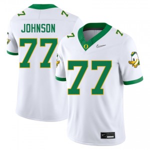 Jericho Johnson The Ducks High School #77 College Football Men's Jersey - White