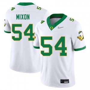 Jerry Mixon Ducks #54 Men's College Football NCAA Jersey - White
