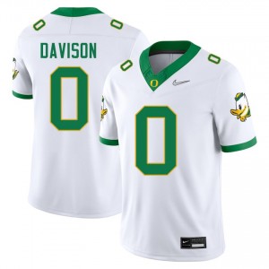 Jordon Davison Oregon College Football Player #0 Men Jerseys - White