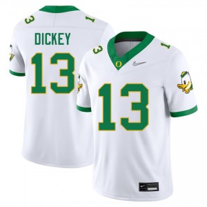 Jurrion Dickey University of Oregon Men College Football Game #13 Jerseys - White