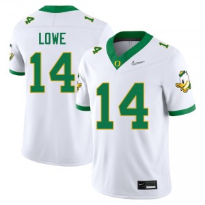 Justius Lowe University of Oregon #14 Replica Mens College Football Jerseys - White