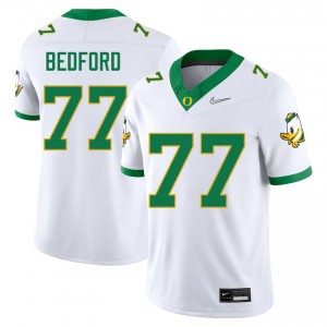 Matthew Bedford UO College Football #77 Men Official Jerseys - White