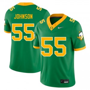Matthew Johnson The Ducks Men's College Football 2025 #55 Jersey - Green