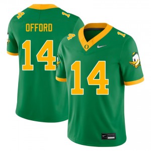 Na'Eem Offord Oregon Ducks College Football Game #14 Men Jerseys - Green