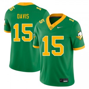Solomon Davis Oregon Limited #15 Men's College Football Jerseys - Green