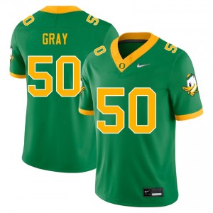Tionne Gray Ducks College Football #50 Men's Game Jerseys - Green