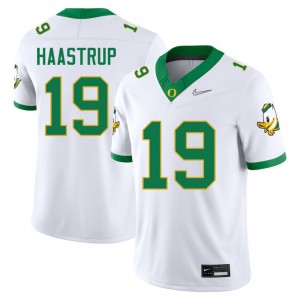 Tobi Haastrup The Ducks College Football #19 Men Player Jerseys - White