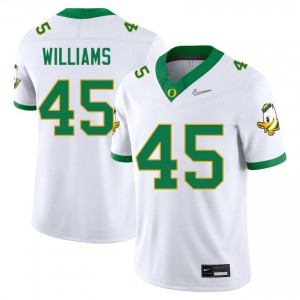 Torrence Williams The Ducks Mens 2025-26 College Football #45 Jersey - White