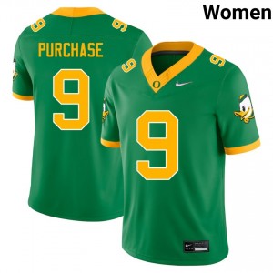 Blake Purchase University of Oregon Women College Football #9 2025 Jerseys - Green