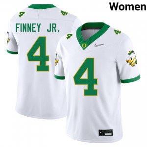 Brandon Finney Jr. Ducks Women College Football High School #4 Jersey - White