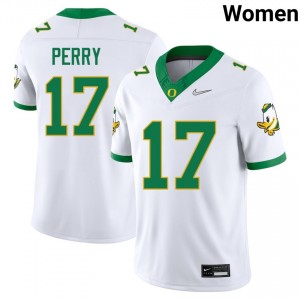 Cooper Perry UO College Football Womens #17 High School Jerseys - White