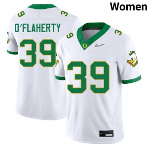 Cormac O'Flaherty Oregon Ducks #39 Player College Football Womens Jerseys - White