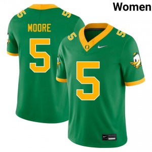 Dante Moore University of Oregon NCAA #5 College Football Womens Jersey - Green
