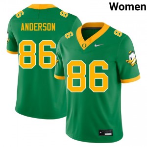 Darrian Anderson Ducks College Football Alumni Women's #86 Jersey - Green