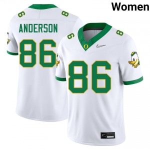 Darrian Anderson Oregon Ducks #86 Alumni College Football Womens Jerseys - White