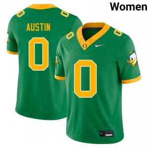 Daylen Austin UO Embroidery College Football #0 Women Jersey - Green