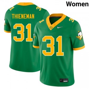 Dillon Thieneman UO Women #31 College Football Official Jersey - Green
