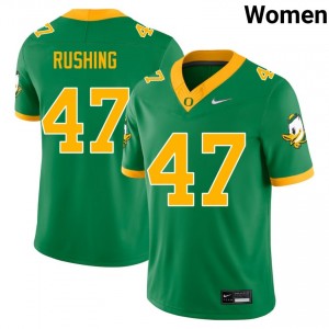 Elijah Rushing Oregon Ducks Women's Alumni #47 College Football Jerseys - Green