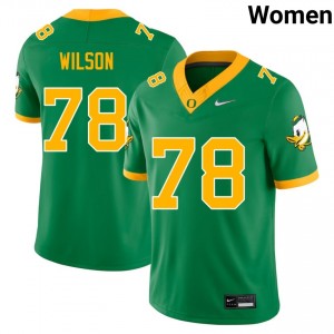 Gernorris Wilson UO #78 College Football Womens 2025 Jerseys - Green