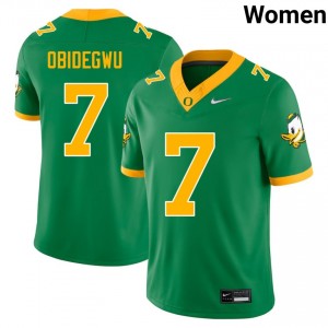 Ify Obidegwu Oregon College Football #7 Womens Embroidery Jersey - Green