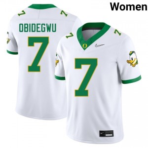 Ify Obidegwu UO College Football Womens #7 NCAA Jerseys - White