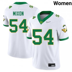 Jerry Mixon University of Oregon #54 Womens College Football High School Jerseys - White