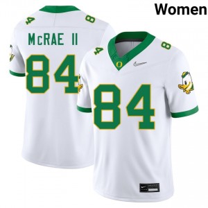 Jovon McRae II Ducks Womens #84 University College Football Jerseys - White