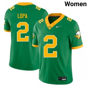 Kingston Lopa Oregon #2 Women's College Football Replica Jerseys - Green