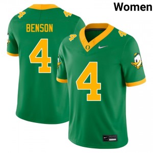 Malik Benson University of Oregon Alumni College Football #4 Women's Jerseys - Green