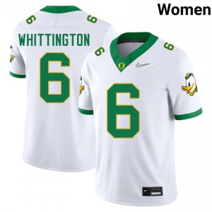 Noah Whittington The Ducks College Football Women's Official #6 Jersey - White