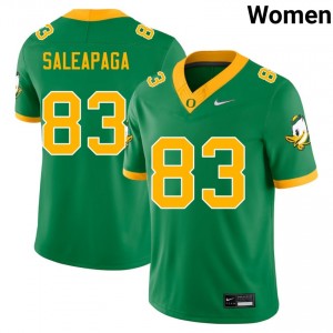 Roger Saleapaga University of Oregon Limited #83 Women College Football Jersey - Green