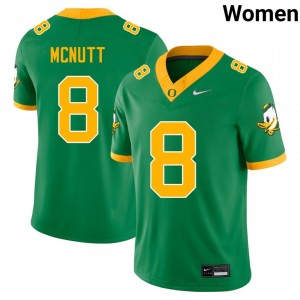 Trey Mcnutt University of Oregon College Football Game #8 Women Jerseys - Green