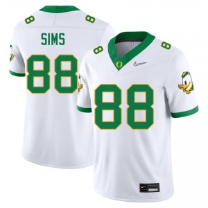 Xadavien Sims University of Oregon 2025 Men's #88 College Football Jersey - White