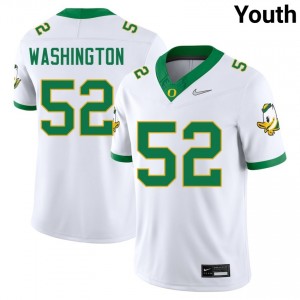 A'Mauri Washington Ducks #52 College Football 2025 Youth Jerseys - White