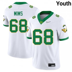Auston Mims UO Player #68 College Football Youth Jersey - White