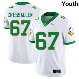 Beau CressAllen Oregon College Football Game #67 Youth Jersey - White