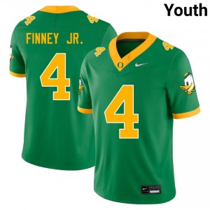 Brandon Finney Jr. The Ducks College Football #4 Alumni Youth Jerseys - Green