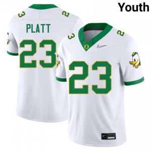 Brayden Platt The Ducks Youth Player College Football #23 Jersey - White