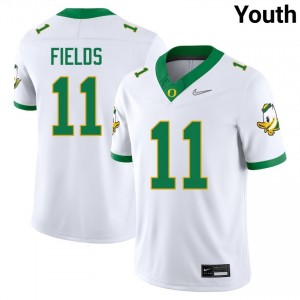 Dakoda Fields University of Oregon College Football Player Youth #11 Jersey - White