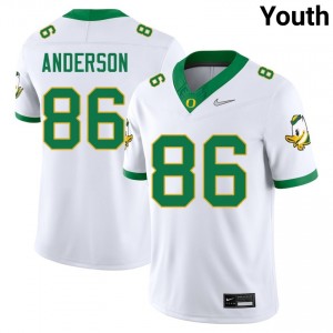 Darrian Anderson Oregon Youth College Football #86 Game Jersey - White