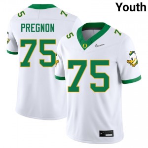 Emmanuel Pregnon University of Oregon #75 Youth College Football Game Jerseys - White