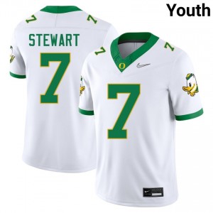 Evan Stewart UO College Football Youth #7 Player Jerseys - White